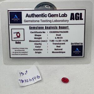 Certified Pigeon's Blood Ruby